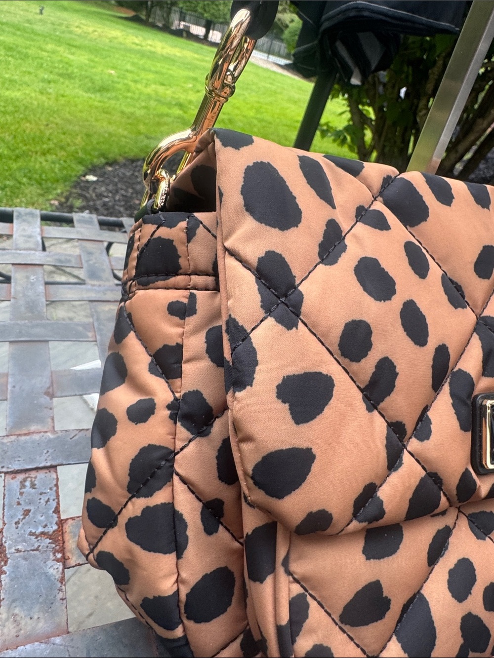 Marc Jacobs Quilted Leopard Crossbody Bag - Tan/Black - Picture 3 of 5